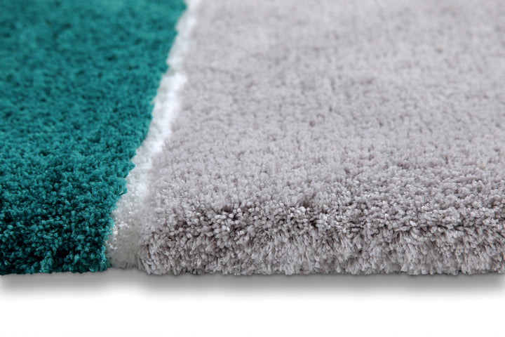 Rio Marina Badteppich türkis blau Hochflor rechteckig