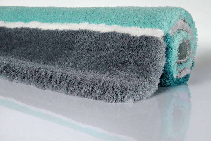 Rio Marina Badteppich türkis blau Hochflor rechteckig