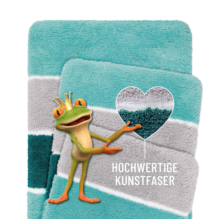 Rio Marina Badteppich türkis blau Hochflor rechteckig