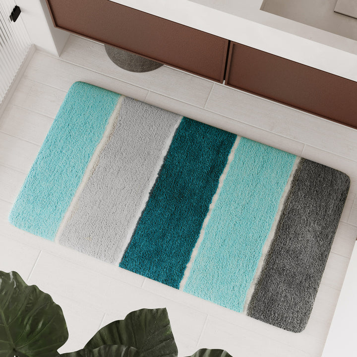 Rio Marina Badteppich türkis blau Hochflor rechteckig