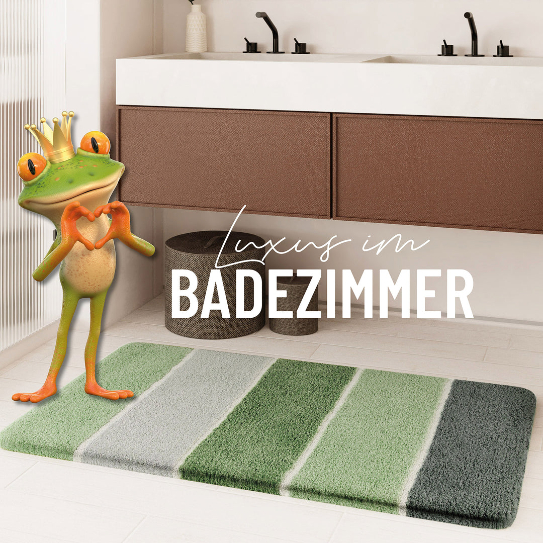 Rio Marina Badteppich lind grün Hochflor rechteckig