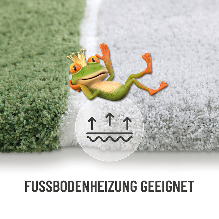 Rio Marina Badteppich lind grün Hochflor rechteckig