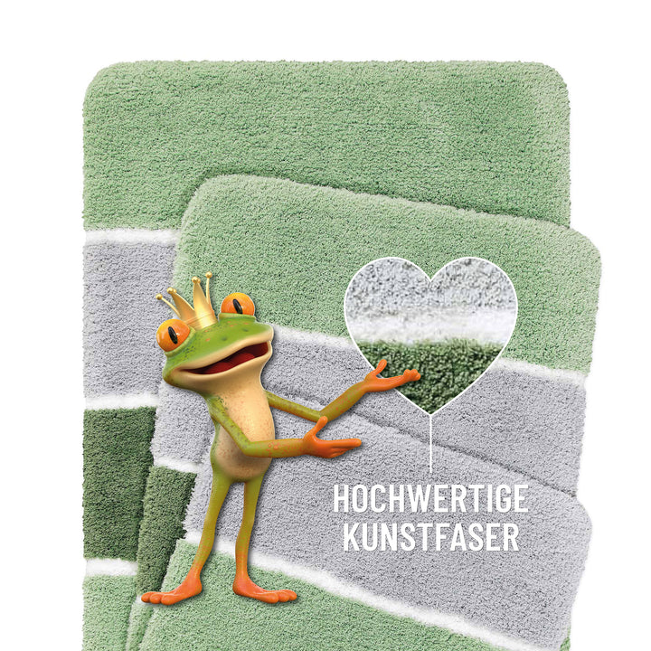 Rio Marina Badteppich lind grün Hochflor rechteckig