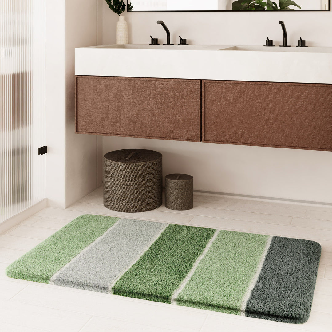 Rio Marina Badteppich lind grün Hochflor rechteckig