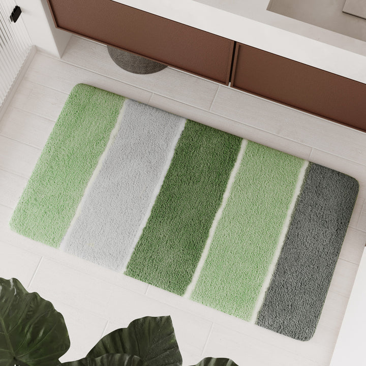 Rio Marina Badteppich lind grün Hochflor rechteckig