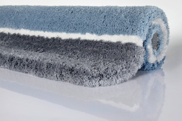 Rio Marina Badteppich rauch blau Hochflor rechteckig