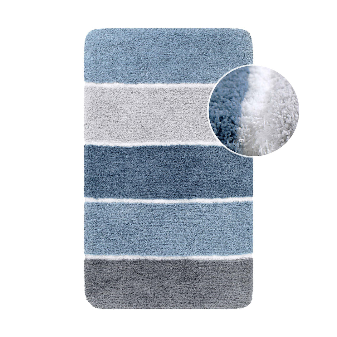 Rio Marina Badteppich rauch blau Hochflor rechteckig