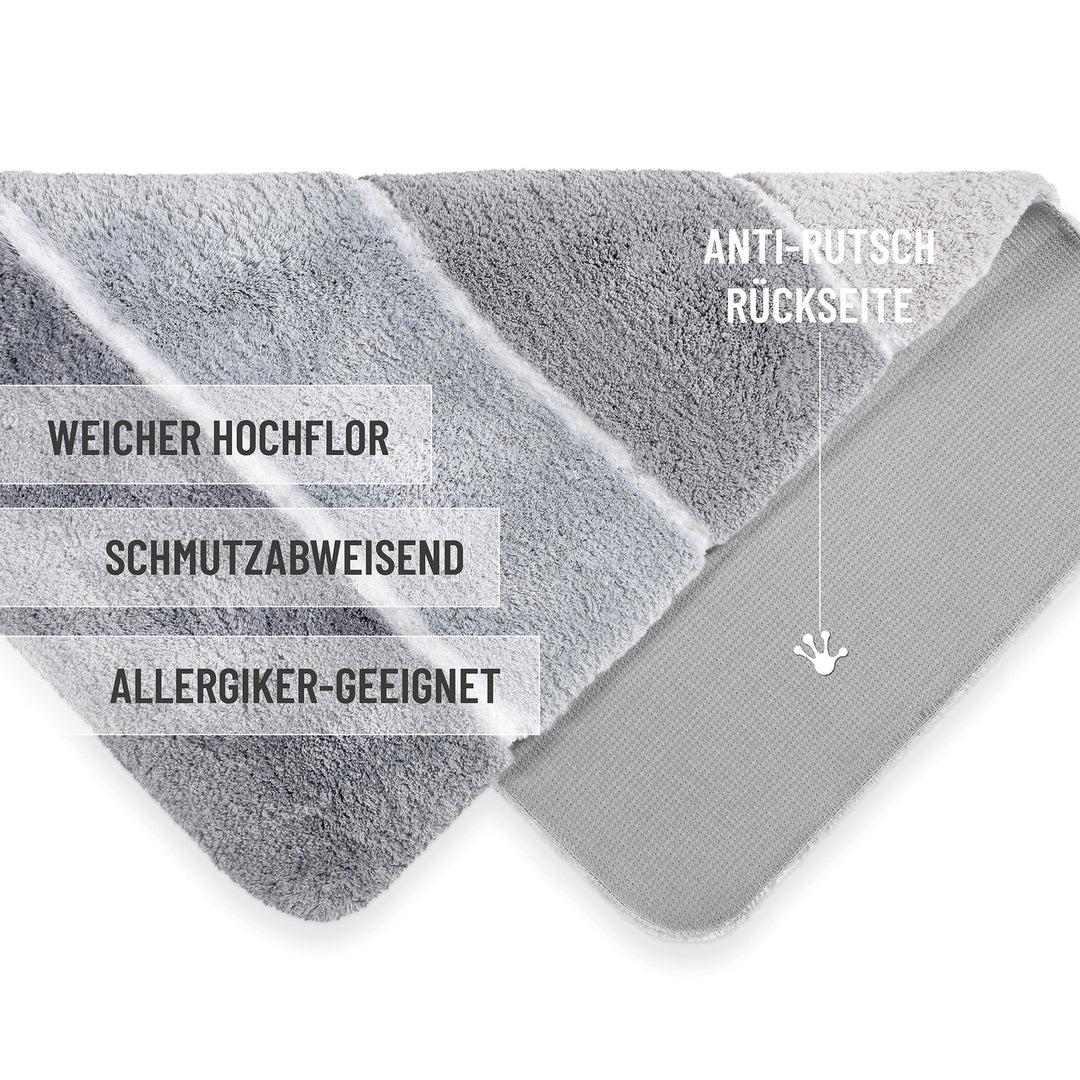 Rio Marina Badteppich grau multi Hochflor rechteckig