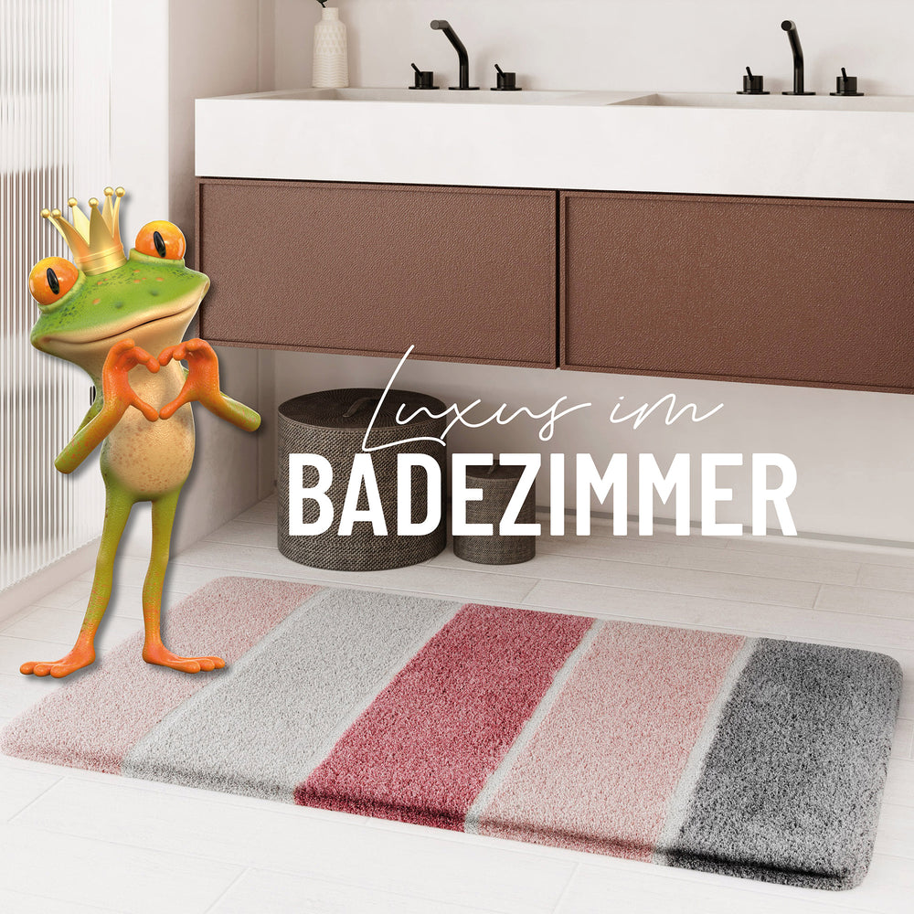 Rio Marina Badteppich puder rosa Hochflor rechteckig