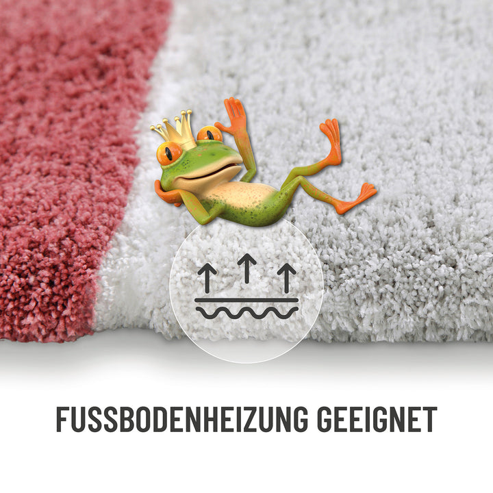 Rio Marina Badteppich puder rosa Hochflor rechteckig