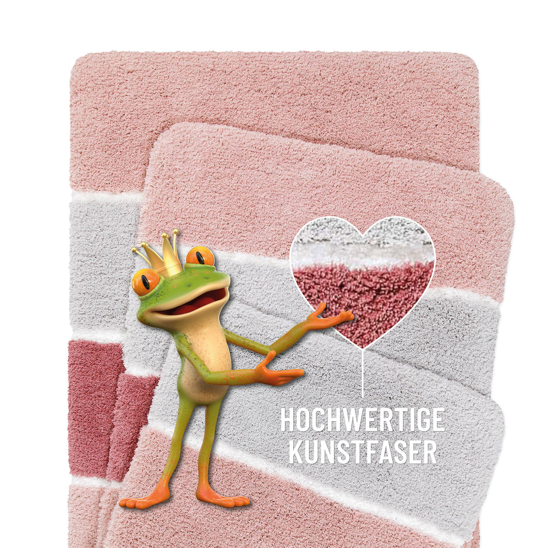 Rio Marina Badteppich puder rosa Hochflor rechteckig