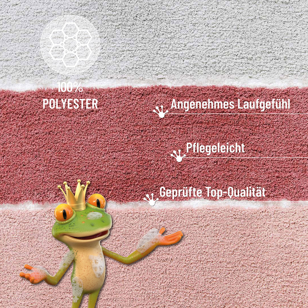 Rio Marina Badteppich puder rosa Hochflor rechteckig