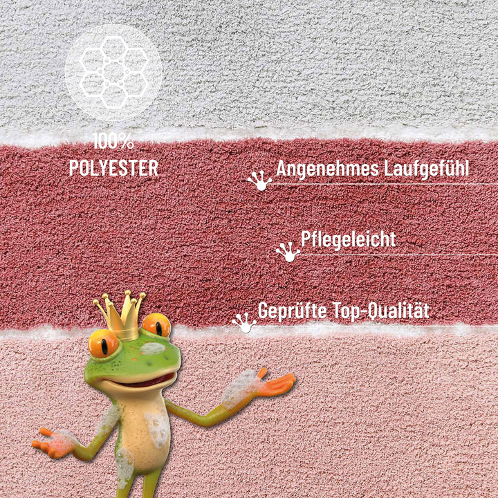 Rio Marina Badteppich puder rosa Hochflor rechteckig