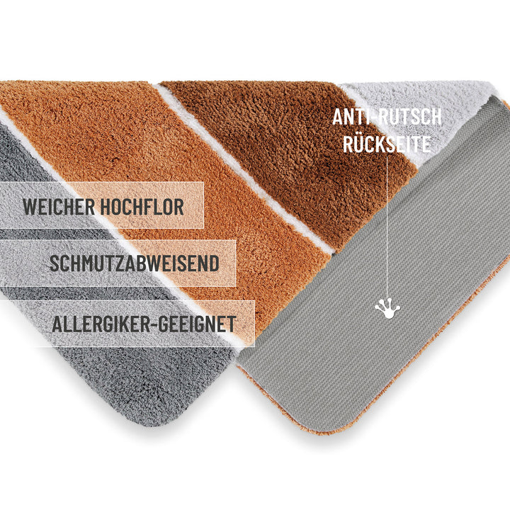 Rio Marina Badteppich terracotta Hochflor rechteckig