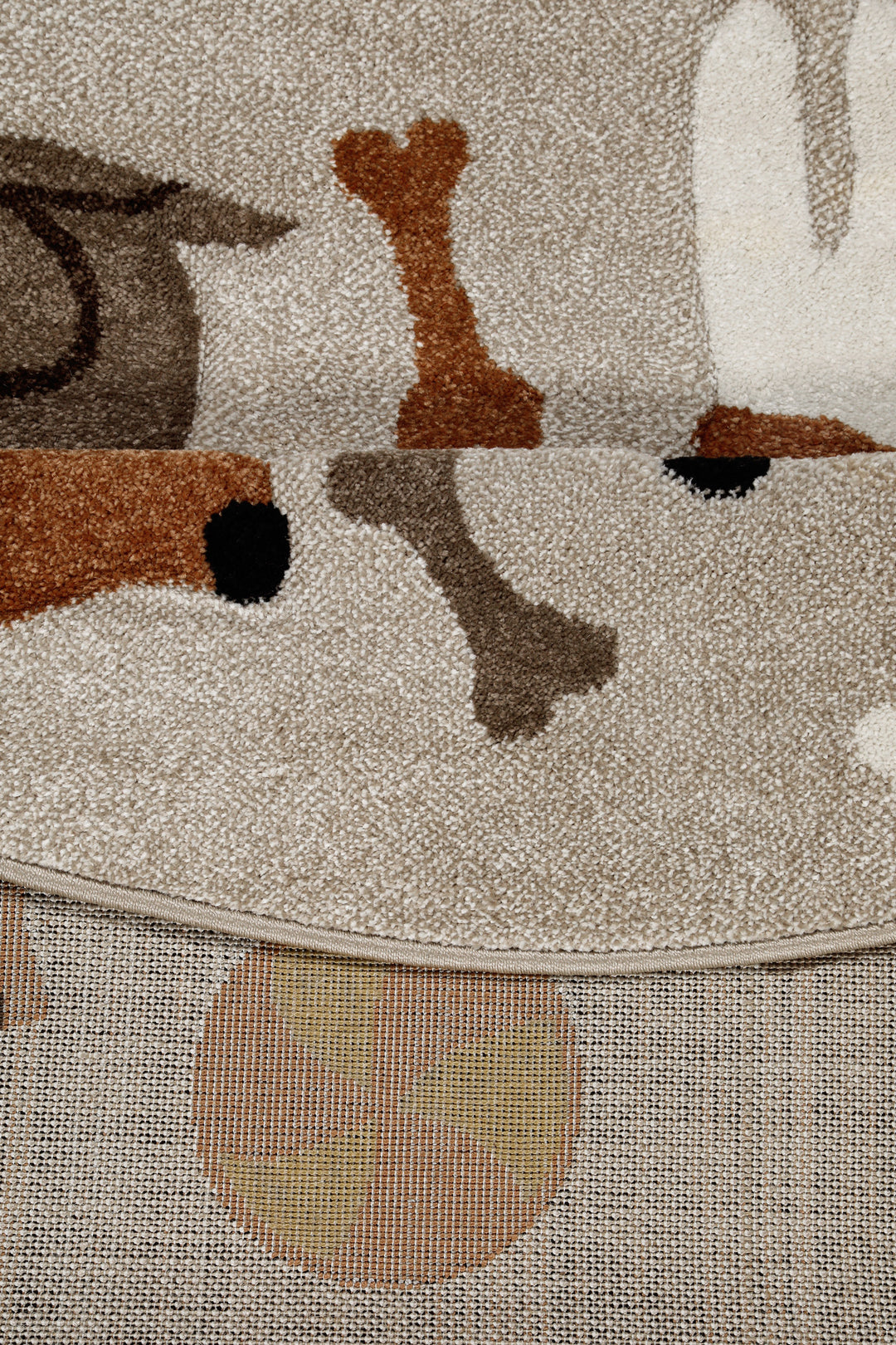 Rocky & Friends Teppich sand beige meliert Kurzflor rund