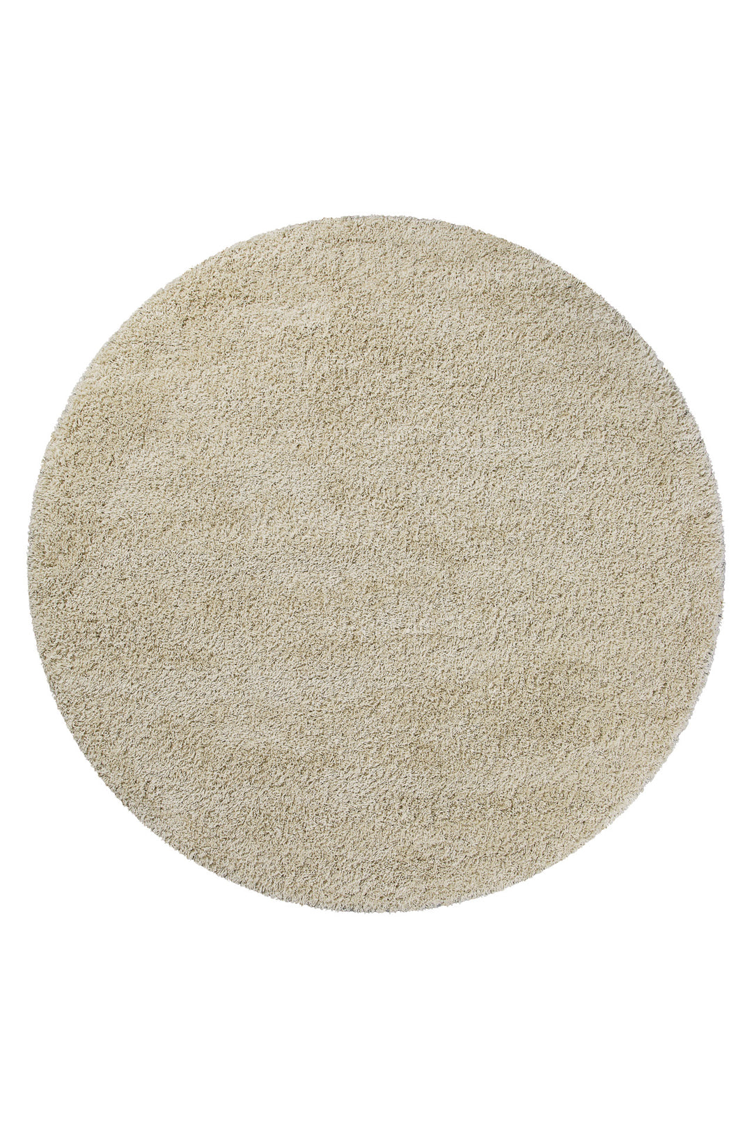Shaggy Plus Teppich beige Hochflor rund