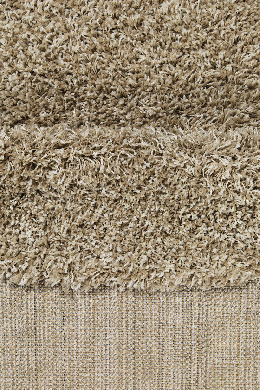 Shaggy Plus Teppich sand Hochflor rund