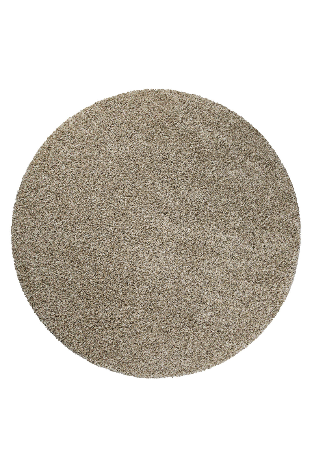 Shaggy Plus Teppich sand Hochflor rund