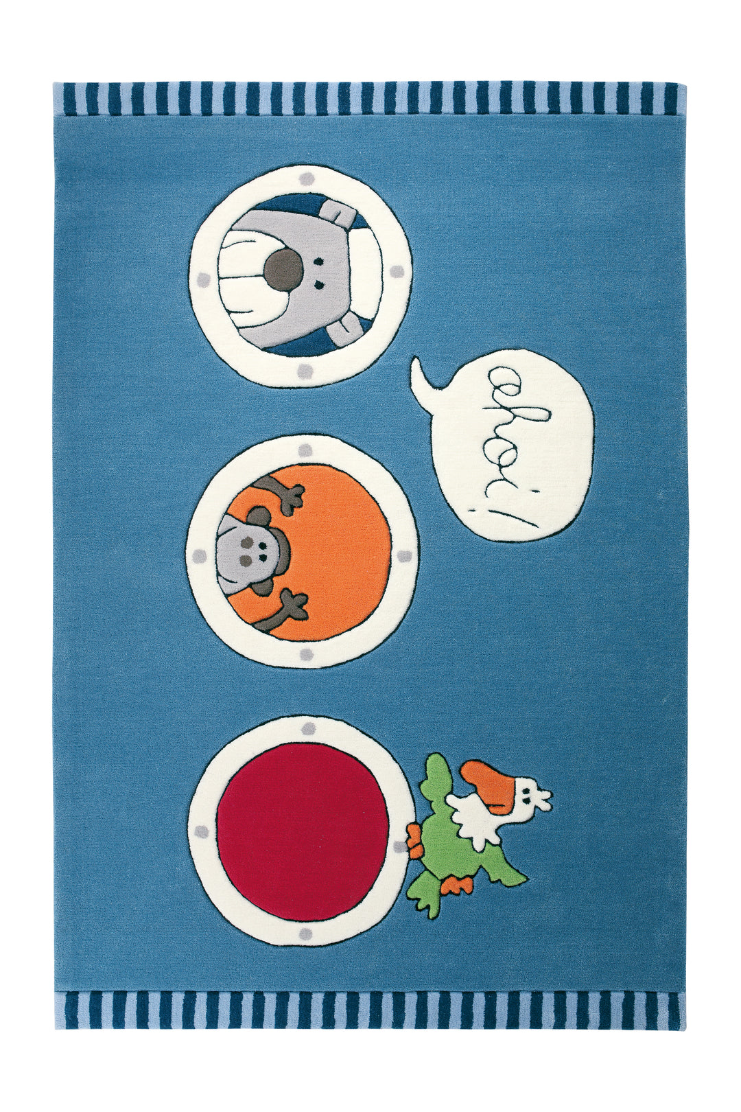 Olaf Laola Ahoi Teppich blau Kurzflor rechteckig