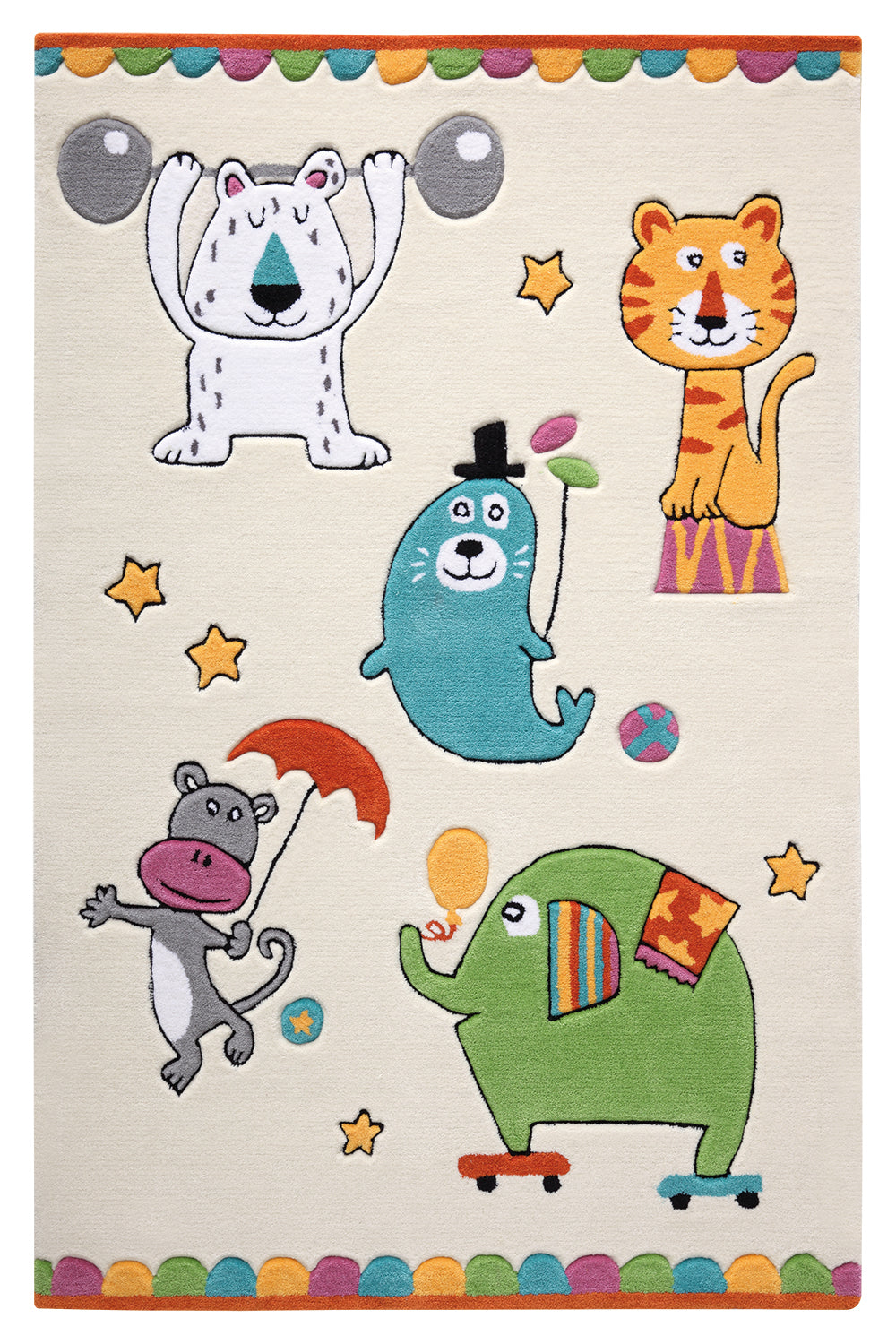 Little Artists Teppich beige Kurzflor rechteckig