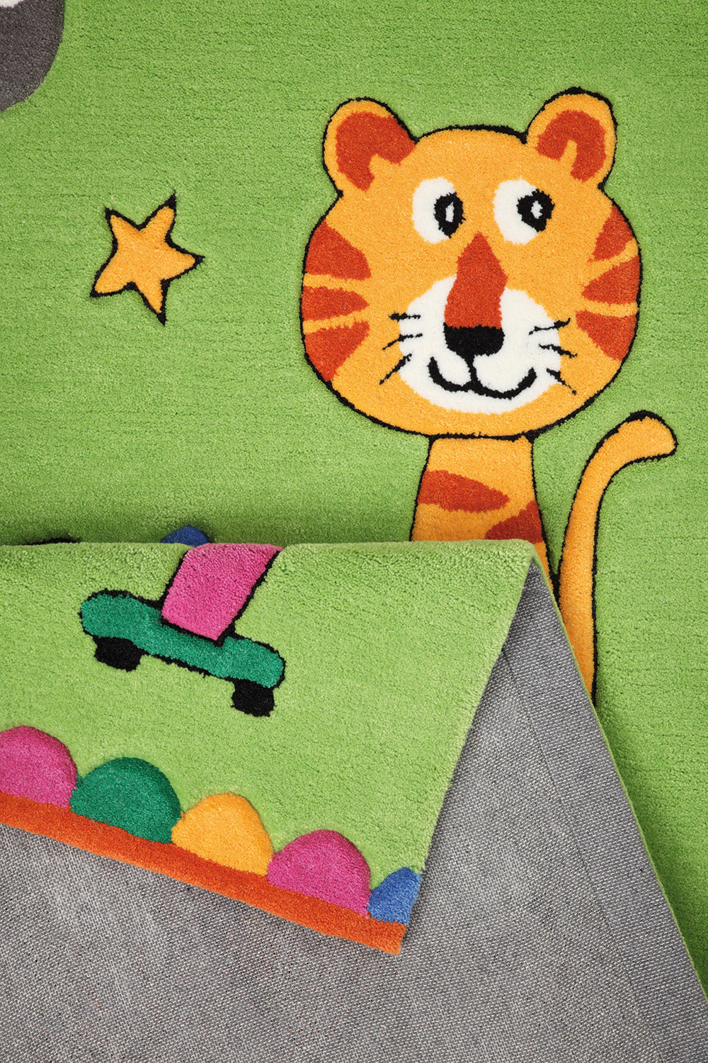 Little Artists Teppich grün Kurzflor rechteckig