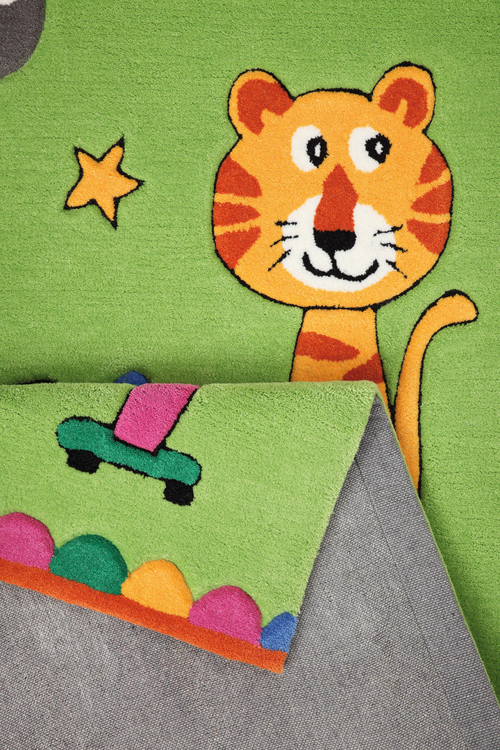 Little Artists Teppich grün Kurzflor rechteckig