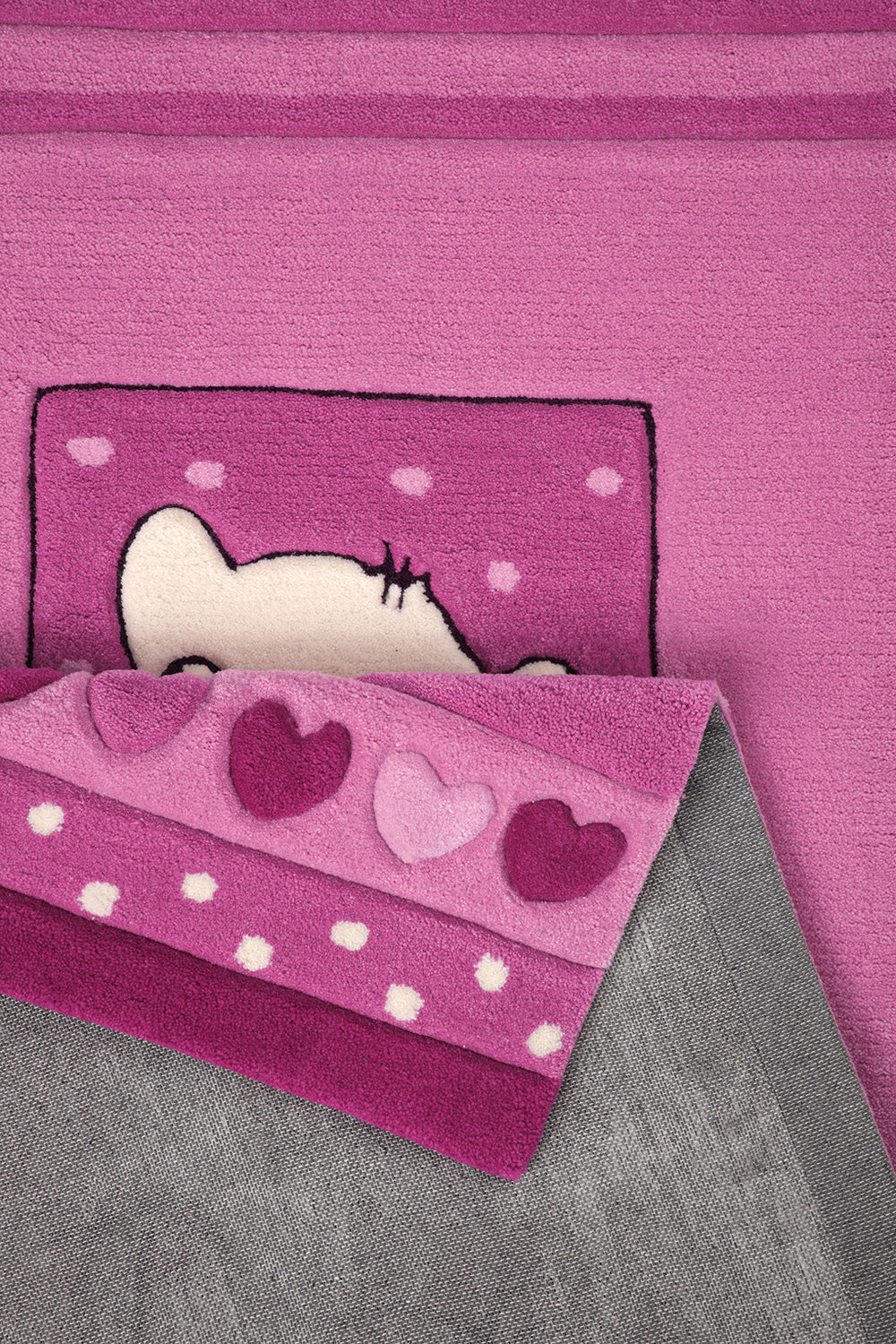 Kitty Kat Teppich pink Kurzflor rechteckig