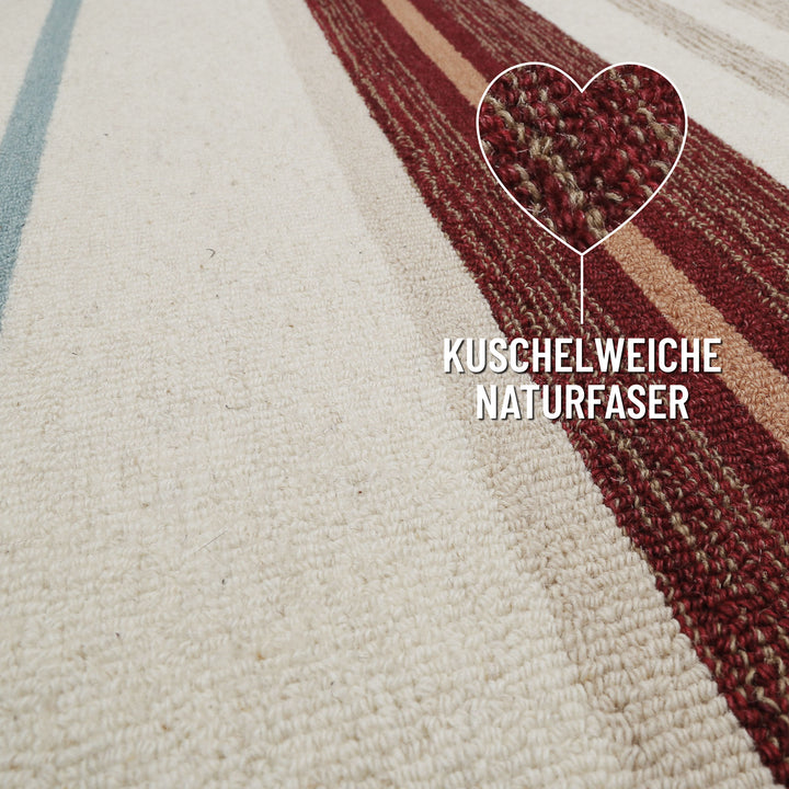 Sally Teppich beige multi Kurzflor rechteckig