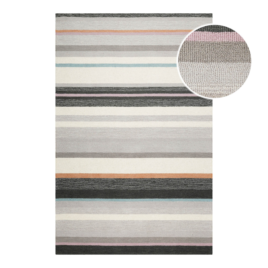 Sally Teppich grau multi Kurzflor rechteckig