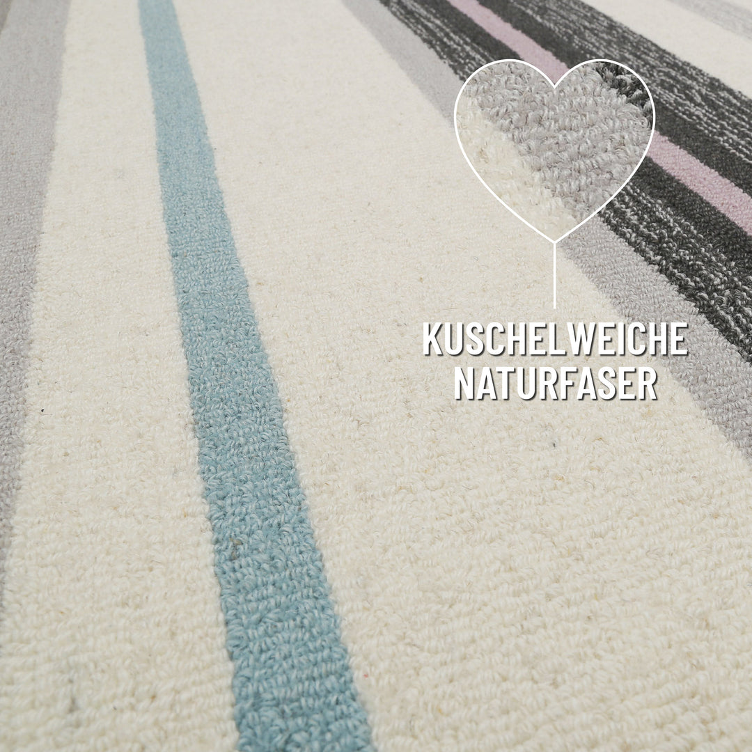 Sally Teppich grau multi Kurzflor rechteckig