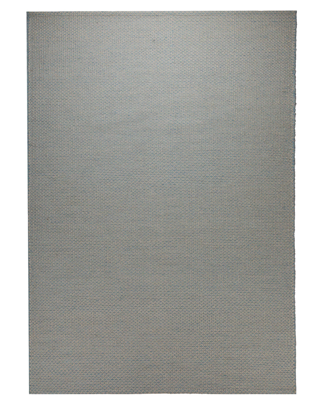 Summer Handwebteppich Wolle hellblau natur 160x230 cm – Freigestellte Ansicht von oben
