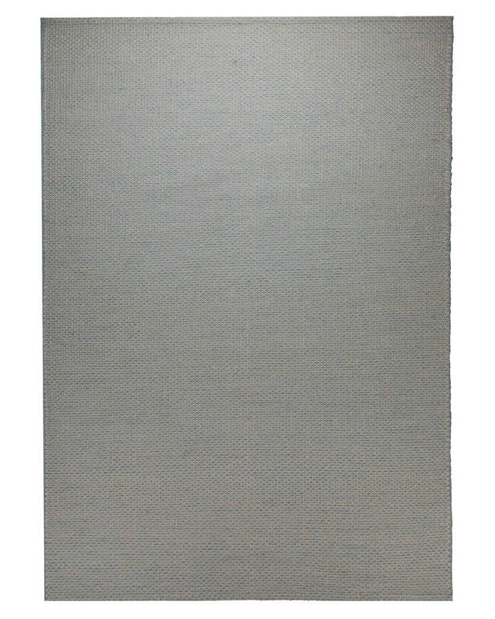 Summer Handwebteppich Wolle hellblau natur 160x230 cm – Freigestellte Ansicht von oben