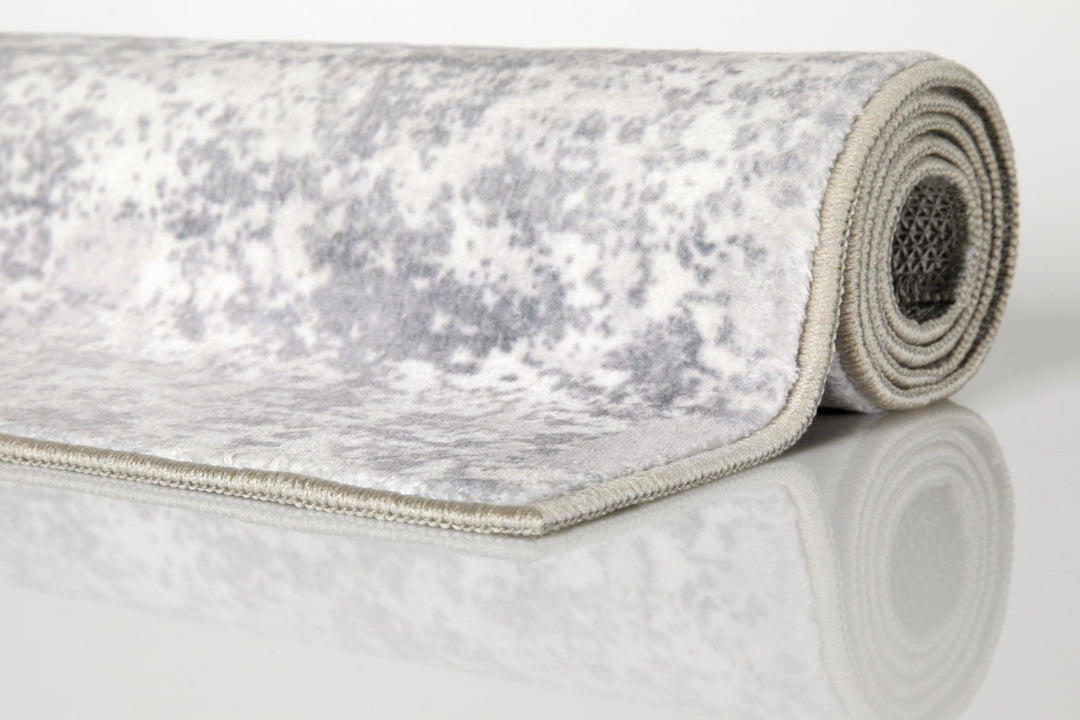 Samu Badteppich greige Kurzflor rechteckig