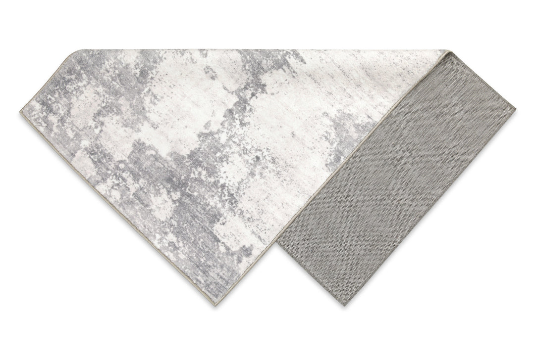 Samu Badteppich greige Kurzflor rechteckig