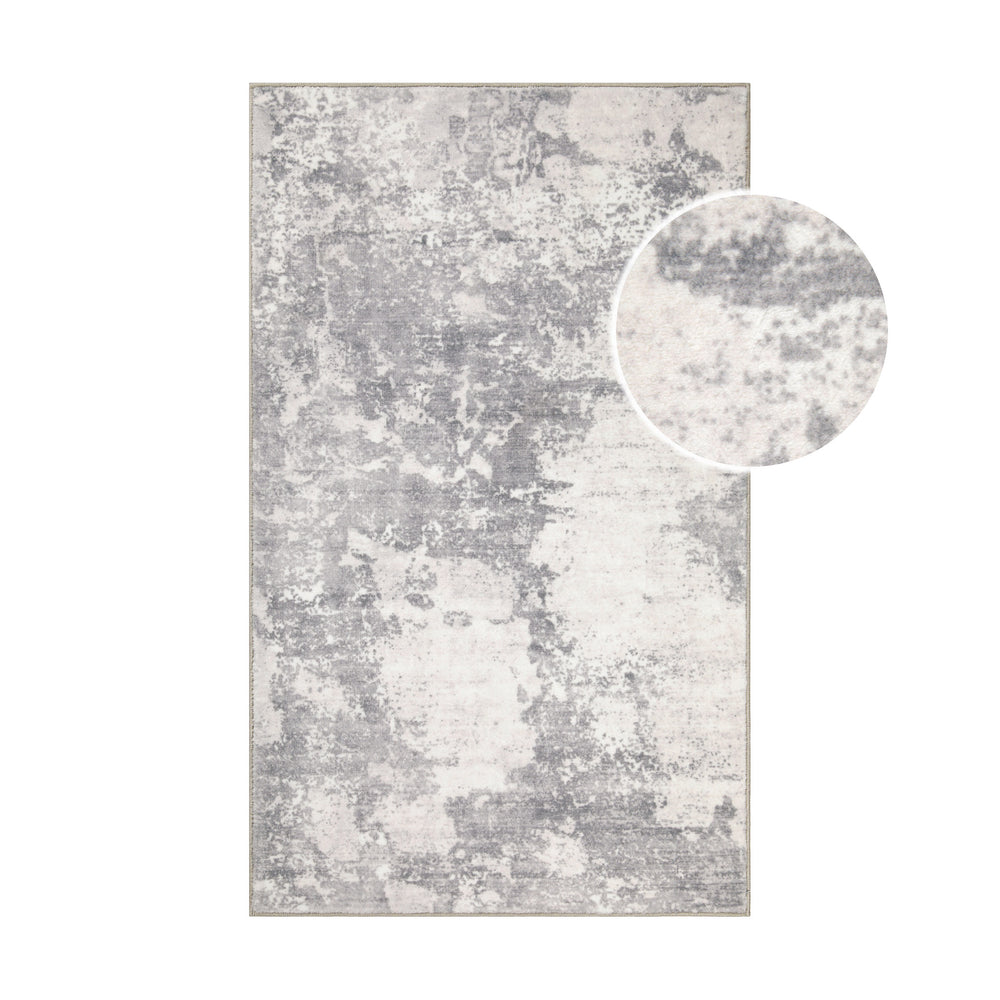 Samu Badteppich greige Kurzflor rechteckig