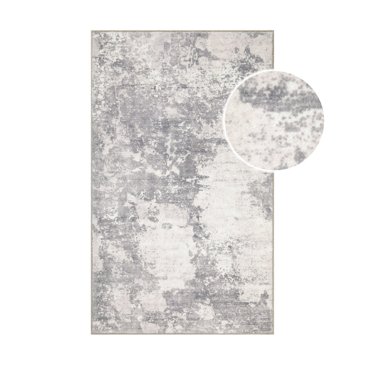 Samu Badteppich greige Kurzflor rechteckig