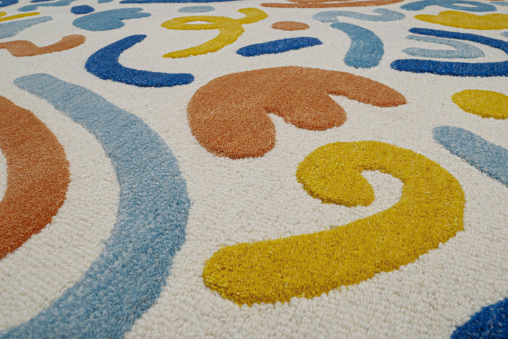 Kinderteppich aus Schurwolle Multi "Scribble" Smart Kids