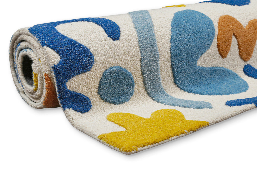Kinderteppich aus Schurwolle Multi "Scribble" Smart Kids