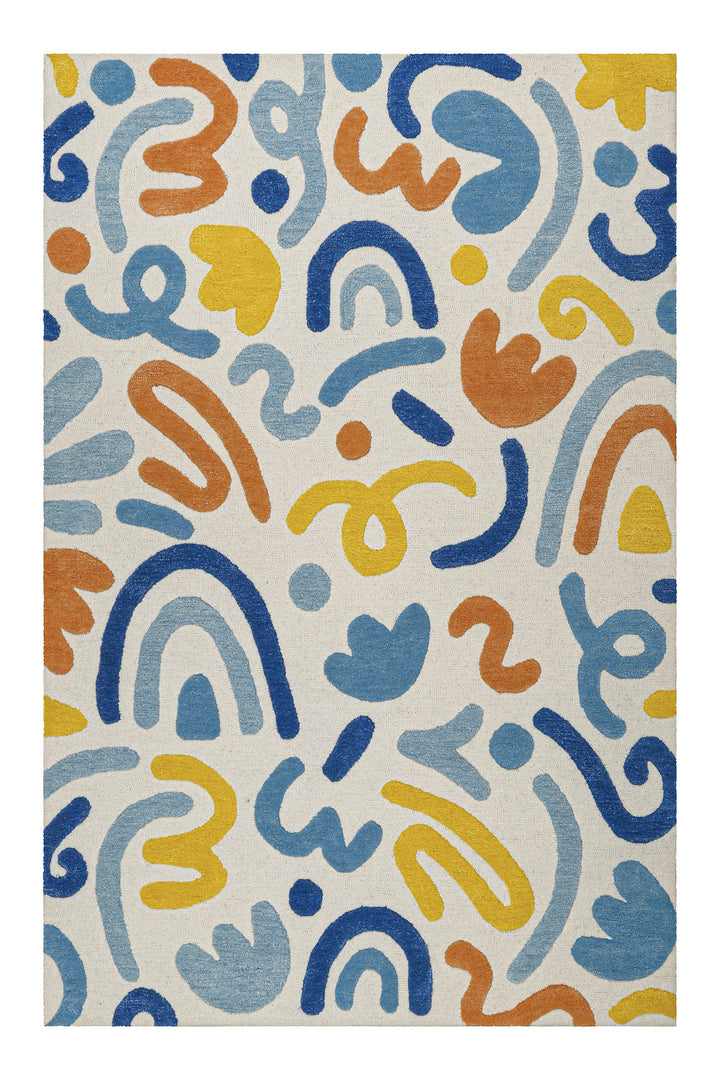 Kinderteppich aus Schurwolle Multi "Scribble" Smart Kids