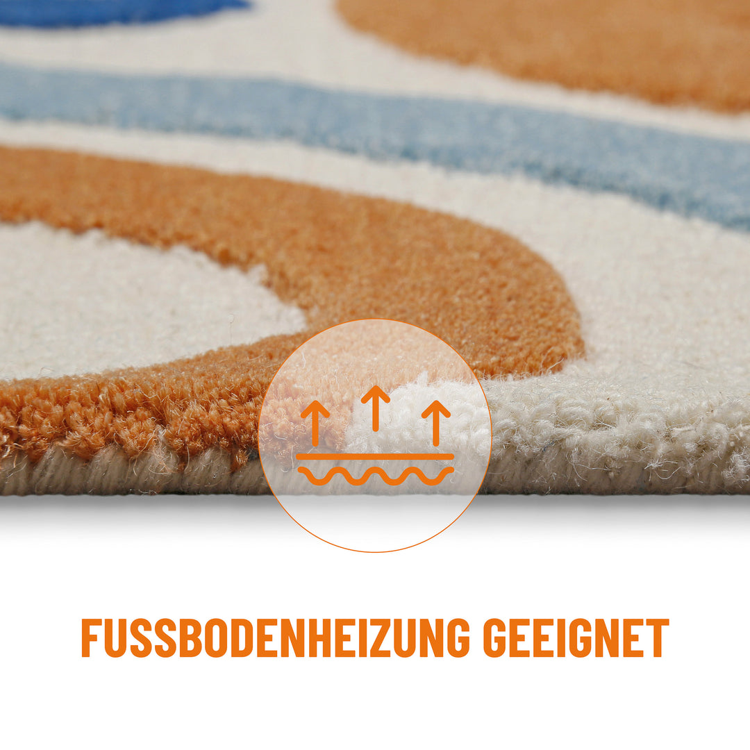 Kinderteppich aus Schurwolle Multi "Scribble" Smart Kids