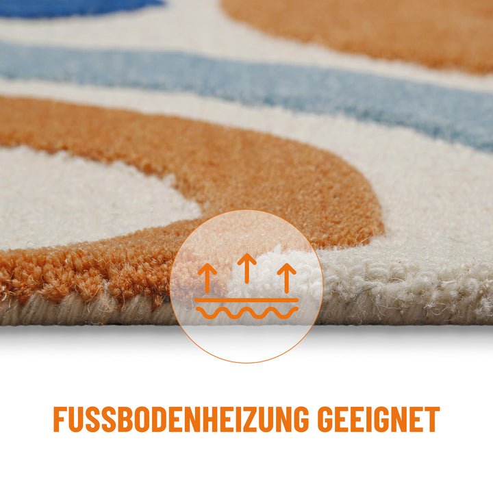 Kinderteppich aus Schurwolle Multi "Scribble" Smart Kids