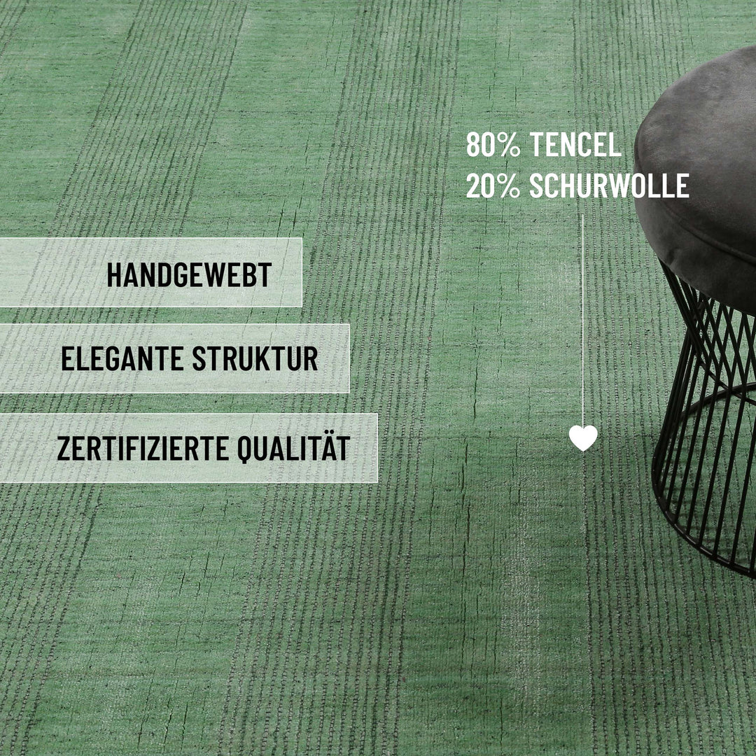 Kurzflor Teppich Blass Grün "Seattle" WECONhome