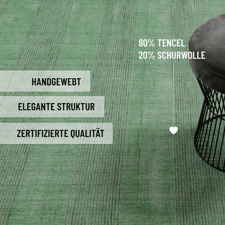 Kurzflor Teppich Blass Grün "Seattle" WECONhome