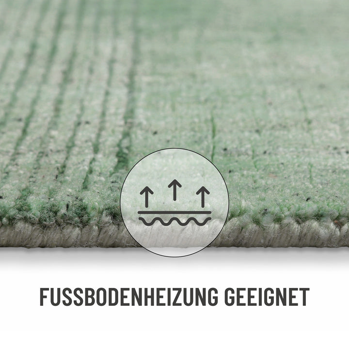 Kurzflor Teppich Blass Grün "Seattle" WECONhome