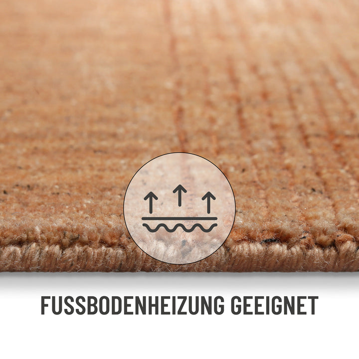 Kurzflor Teppich Kupfer Braun "Seattle" WECONhome