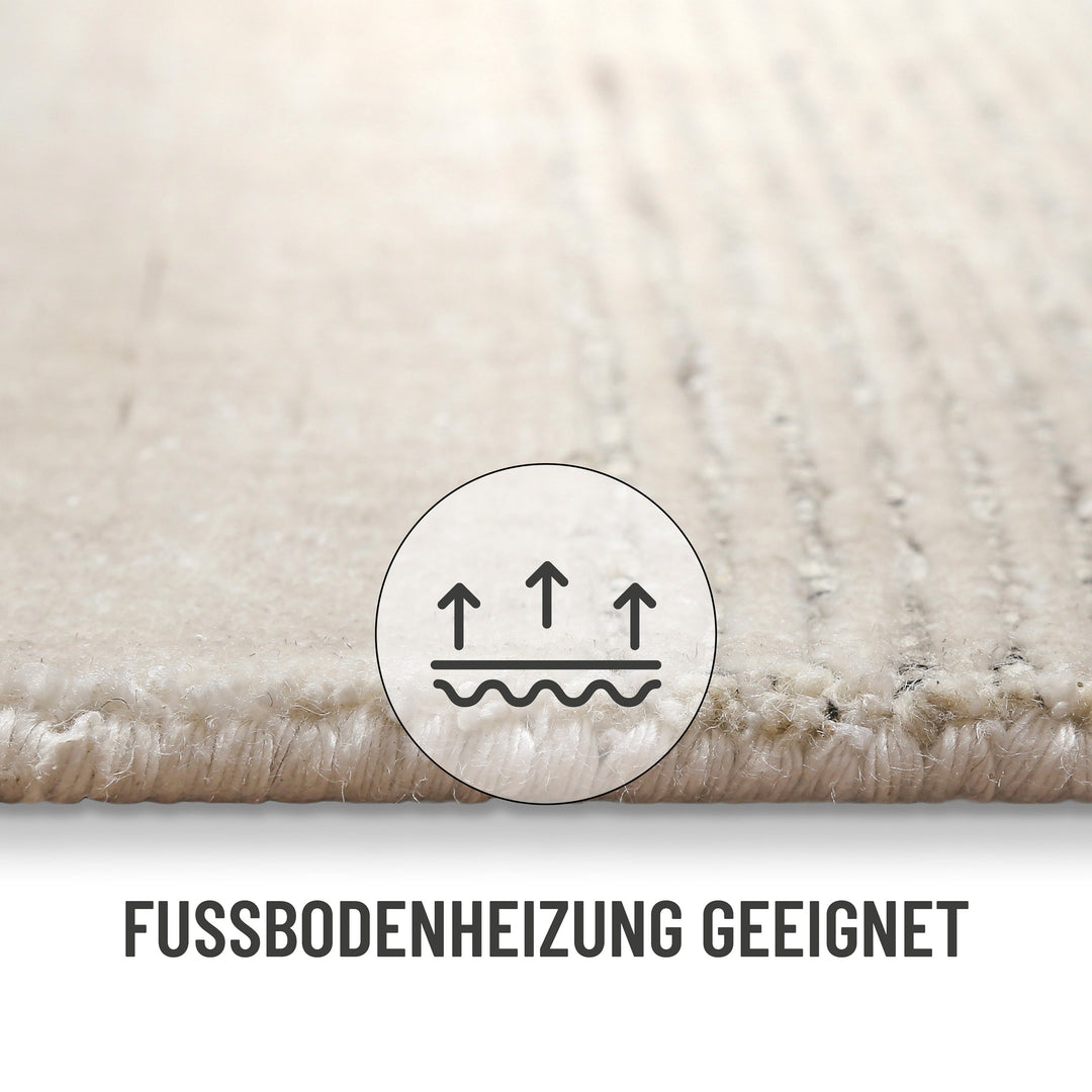 Kurzflor Teppich Perl Weiß "Seattle" WECONhome