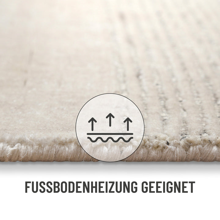 Kurzflor Teppich Perl Weiß "Seattle" WECONhome