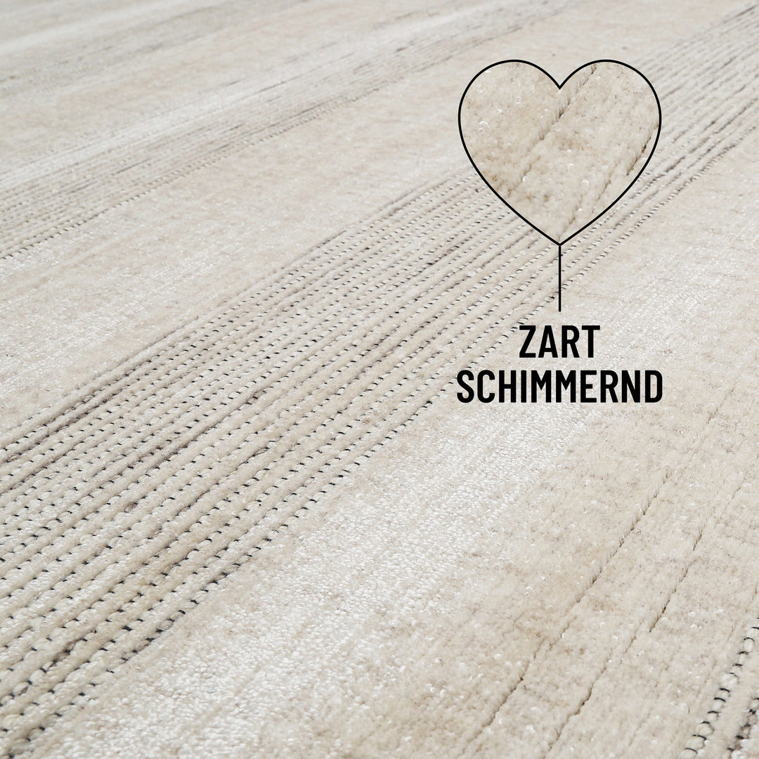 Kurzflor Teppich Perl Weiß "Seattle" WECONhome
