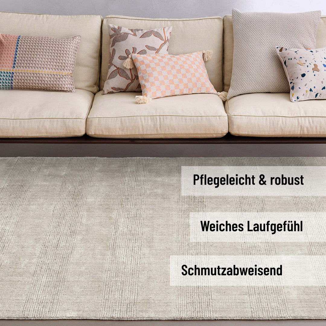 Kurzflor Teppich Perl Weiß "Seattle" WECONhome