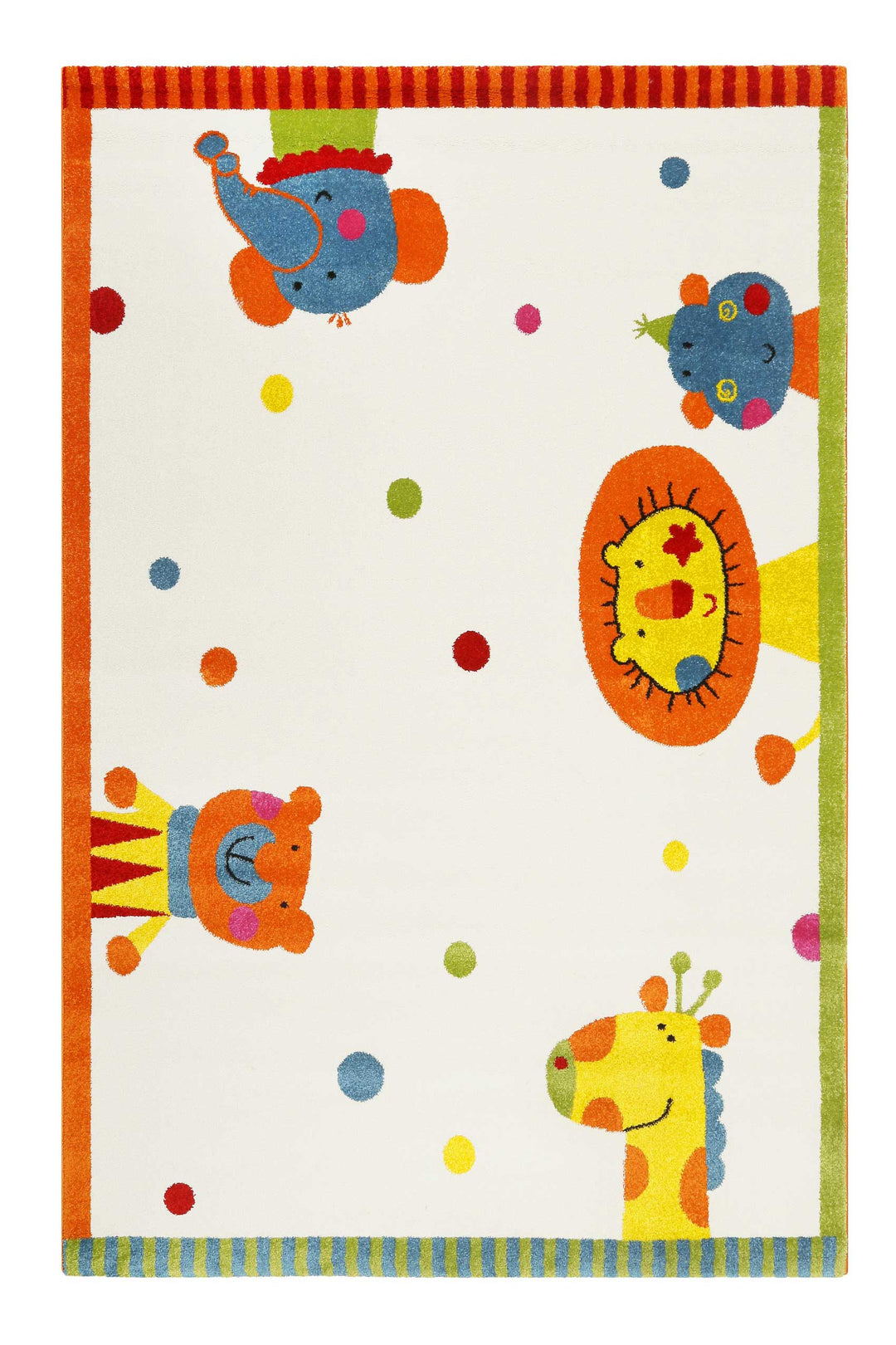 Animal Festival Teppich weiss Kurzflor rechteckig